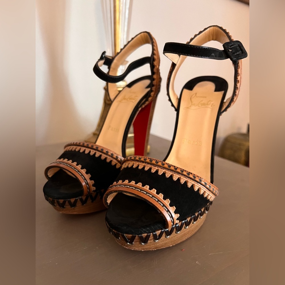 Christian Louboutin 6-inch sandals! Excellent condition! Worn once!